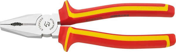 STAHLWILLE VDE-Kombinationszange, Länge 210mm Kopf verchromt Griffe 2-Komponenten-Griffe, 67004200