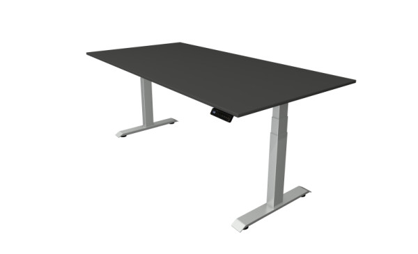Kerkmann Sitz-Stehtisch B 2000 x T 1000 mm, elektrisch höhenverstellbar von 640-1290 mm, anthrazit, (Montage), 10040913-1