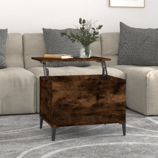 vidaXL Couchtisch Räuchereiche 60x44,5x45 cm Holzwerkstoff, 819577