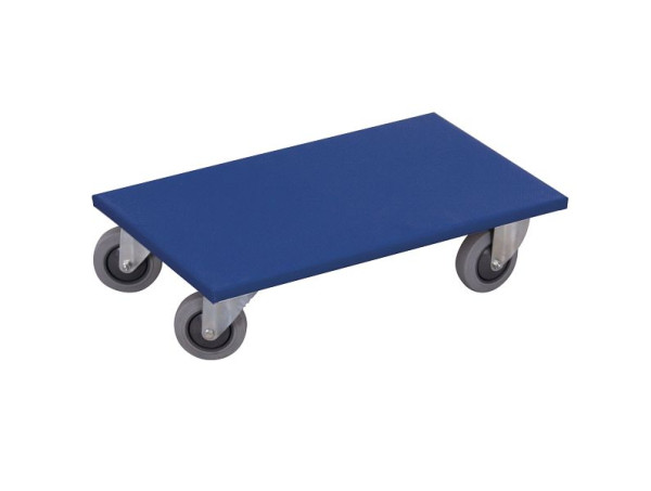 VARIOfit Möbelhund mit thermoplastischer Bereifung (Premium), 600x350x175mm, Radsatz: Gummi, Robuster Antirutschbelag blau, VE: 2 Stück, mh-948.050