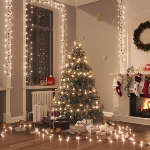 vidaXL LED-Lichterkette mit 2000 LEDs Warmweiß 45 m PVC, 343264