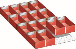 LISTA Set Einsatzkästen 18x36E (BxTxFH) 306x612x75mm, 16 Einsatzkästen 150x75mm, 80.624.000