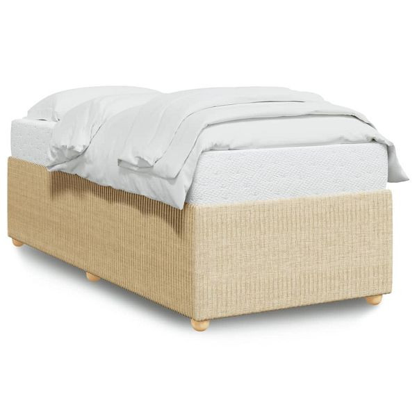 vidaXL Bettgestell Creme 90x190 cm Stoff, Top-Qualität, 3284905