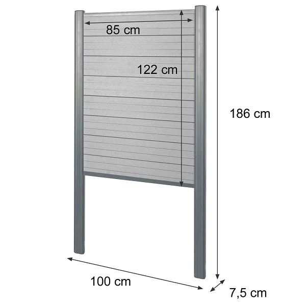Composiet paal 68 x 68 x 2700 mm Type: antraciet - , voordelig en snel