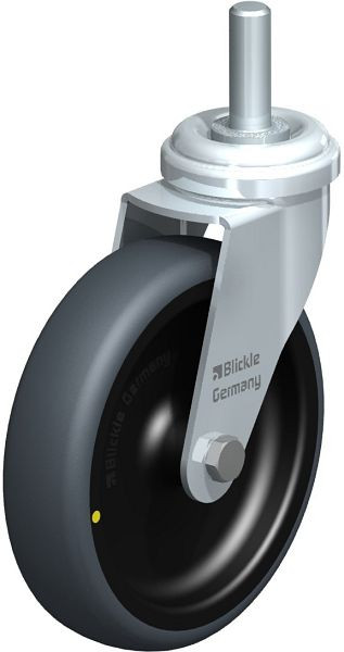 Blickle LRA-TPA 100G-ELS-GS10 Apparate-Lenkrolle mit Gewindestift, Thermoplastisches Gummi-Elastomer, Grau, 621482