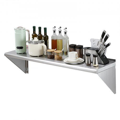 VEVOR Gewürzregal 1219 x 457 x 63 mm, Hängend mit Stützrahmen, Edelstahl 180 kg Belastbar, BGSCTTJD184819X1HV0