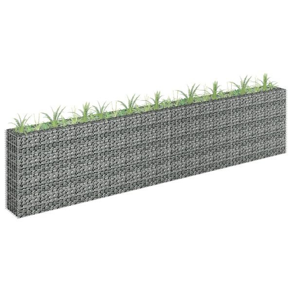 vidaXL Gabionen-Hochbeet Verzinkter Stahl 360×30×90 cm, 145643