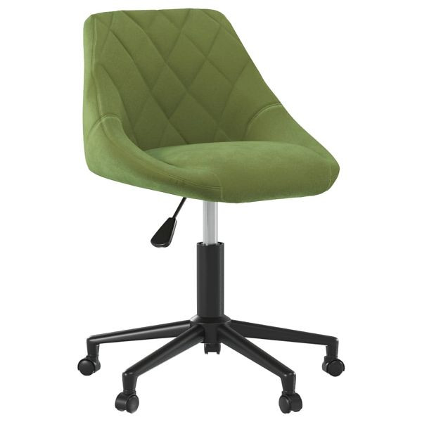 vidaXL Esszimmerstuhl Drehbar Hellgrün Samt, Polyester, 3089034