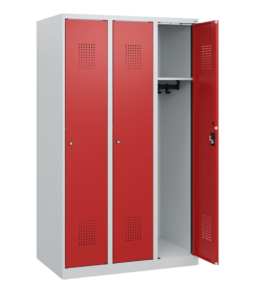 C+P Spind Evolo PLUS, 3 Abteile, 1530x900x500mm, 7035/3000, Zylinderschloss, 0490005-30 S10024
