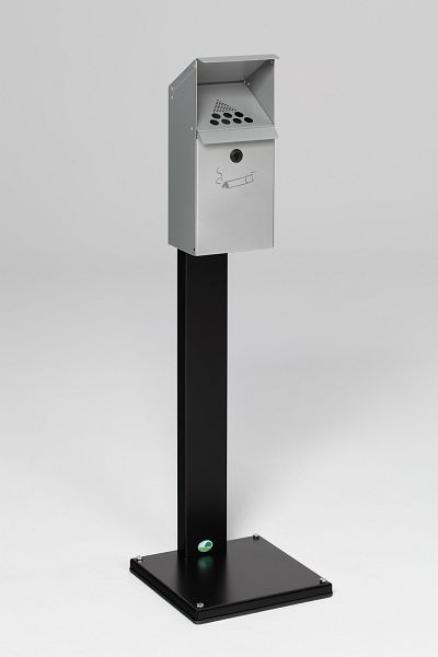 VAR Wandascher WH 41, mit Standfuß schwarz, silber, 12085