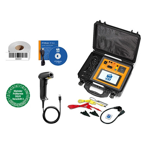 HT Instruments DGUV V3 Gerätetester für elektrische Betriebsmittel inkl Schweißgeräte im Set, 2010130