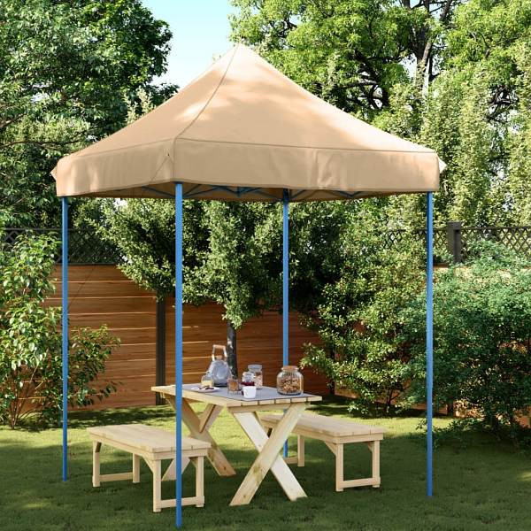 vidaXL Partyzelt Faltbar Pop-Up Beige 200x200x306 cm, 4004983