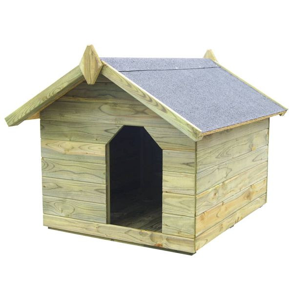 vidaXL Hundehütte mit Dach Imprägniertes Kiefernholz, 45150