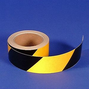 Moedel Warnmarkierung rechtsweisend, Folie, reflektierend, Gelb-Schwarz, 50 mm x 15 m, 55127