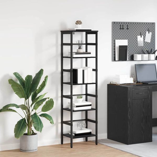 vidaXL Bücherregal Schwarz Eichen-Optik 40 x 29,5 x 149 cm, 883910