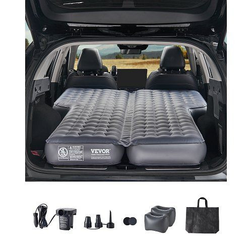 VEVOR aufblasbare Auto-Campingmatratze, Oxford, inkl. Luftpumpe, Düse & Tragetasche, für SUVs/MPVs/Limousinen, Grau, HBXKNJBHSTYD7KRW3V9