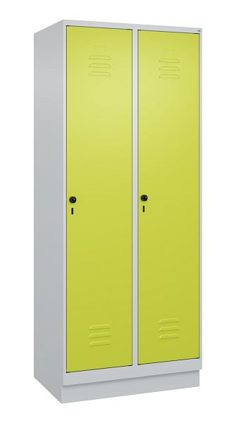 C+P Umkleidespind Classic PLUS, Sockel, 2 Abteile, 1950x800x500mm, 7035/0024, Drehriegel, 080020-22 S10010