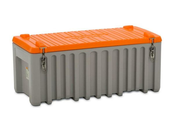 Cemo CEMbox 250 l, grau/orange, Maße: 107 x 45 x 38 cm, 10332, 4052886328385