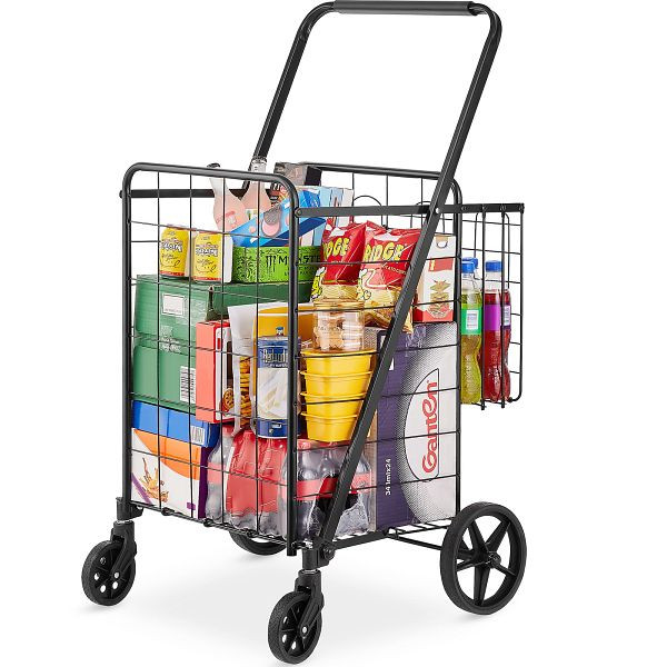 VEVOR Einkaufstrolley Einkaufswagen Klappbar 50 kg Belastbar, Einkaufsroller Handwagen Multifunktional, Shoppingtrolley Faltbar, XYCZDSTJ10688G1QGV0