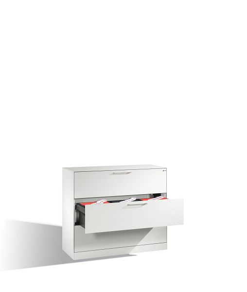 C+P Hängeregistraturschrank Asisto, H1010xB1200xT435mm, Farbe: Lichtgrau, Bügelgriff, 146041-313 S10013
