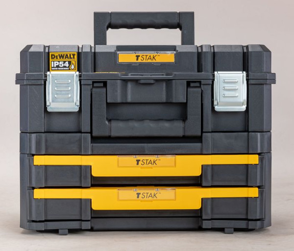 DeWalt TSTAK COMBO mit IP54 Schutz, komfortabler, gummierter Griff, DWST83395-1