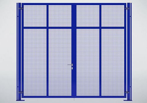 TTS Trennwandsystem 9200, Doppelflügeltor, B 3500, H 2950 mm, ultramarinblau, 285267