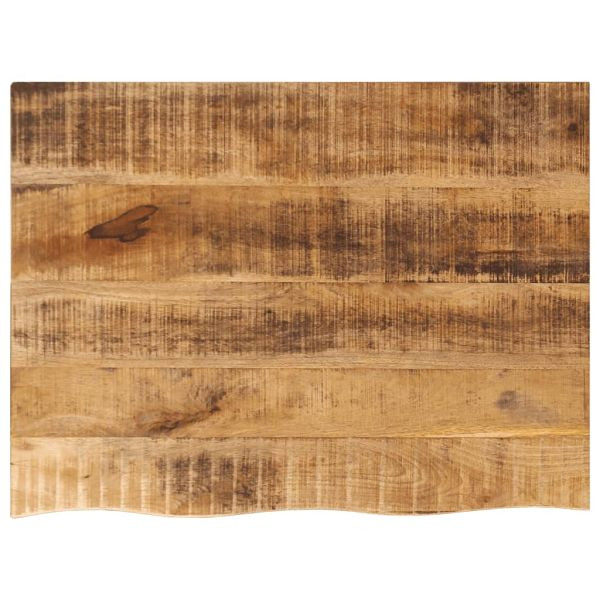 vidaXL Tischplatte 80x60x2,5 cm Baumkante Massivholz Raues Mangoholz, 370356