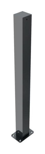 Schake Stilpoller Stahlrohr 70 x 70 mm Serie 4071B, ortsfest, für Dübel Befestigung mit Bodenplatte 100 x 150 mm, 4071PB