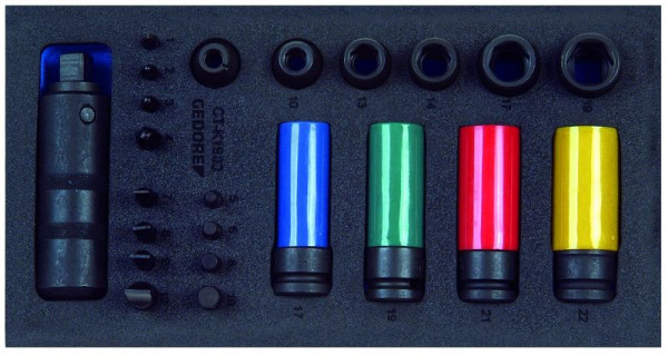 GEDORE CT-Einlage mit Sortiment, Schraubenlöser-Sortiment 1/2'', CT, 2309092