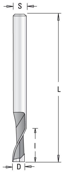 GUHDO HS-Bohrnutenfräser Z1 S8 D5 l12 L60, 7385.050.80
