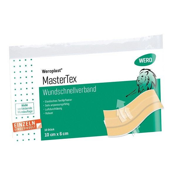 WERO Weroplast MasterTex Wundschnellverband 10 x 6 cm, VE: 10 Stück, 150265