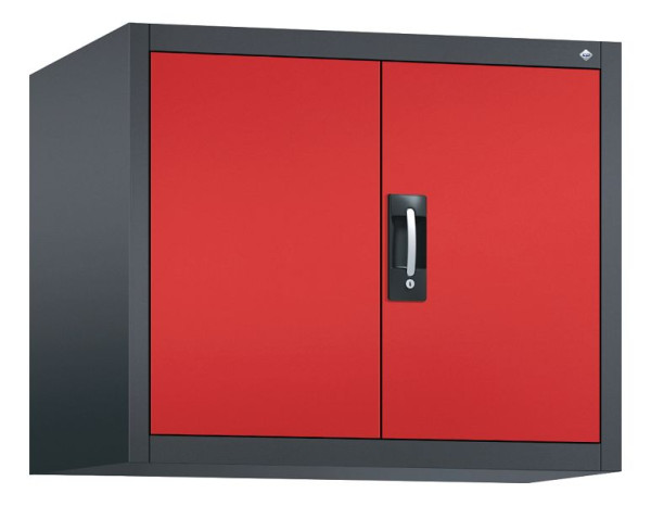 C+P Aufsatzschrank Acurado, H790xB930xT600mm, Farbe: Schwarzgrau / feuerrot, Muldengriff, 9295-000 S10002