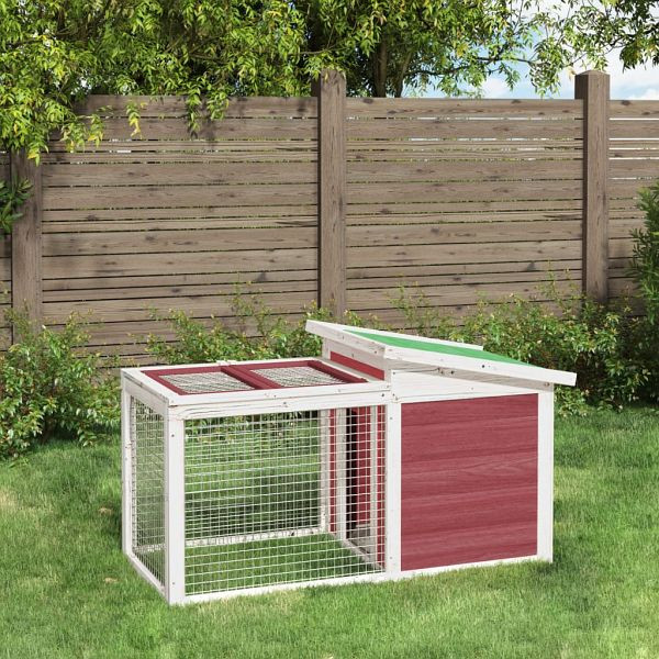 vidaXL Kaninchenstall Mokka 100,5x54x55 cm Massivholz Kiefer, 172291