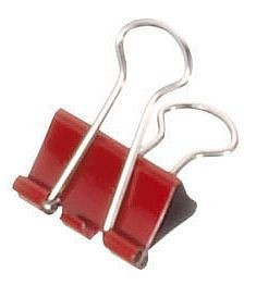MAUL Foldback-Klammern - 19 mm, Klemmvolumen 7 mm, rot, VE: 12 Stück, 21419 25
