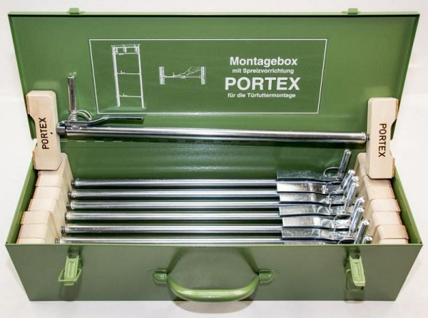 Portex Montagebox mit 9 Türspreizen, 0540