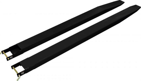 Schefer Gabelverlängerung Gabellänge 2000 mm für Gabelquerschnitt 130x60 mm, geschlossene Ausführung schwarz lackiert, VE: 1 Paar, 11070101306020