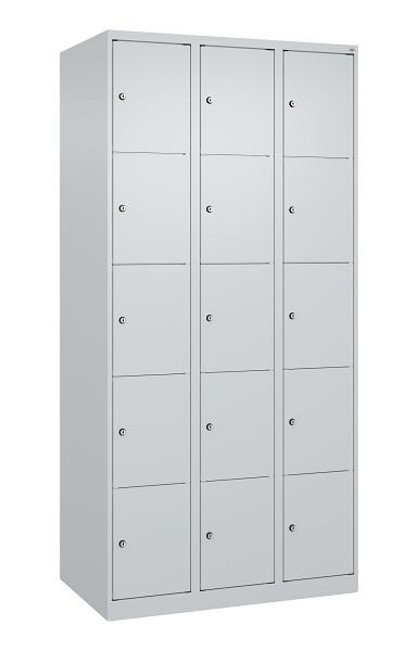 C+P Schließfachschrank Classic PLUS, 3 Abteile, 1850x900x500mm, 7035/7035, 080000-305 S10008