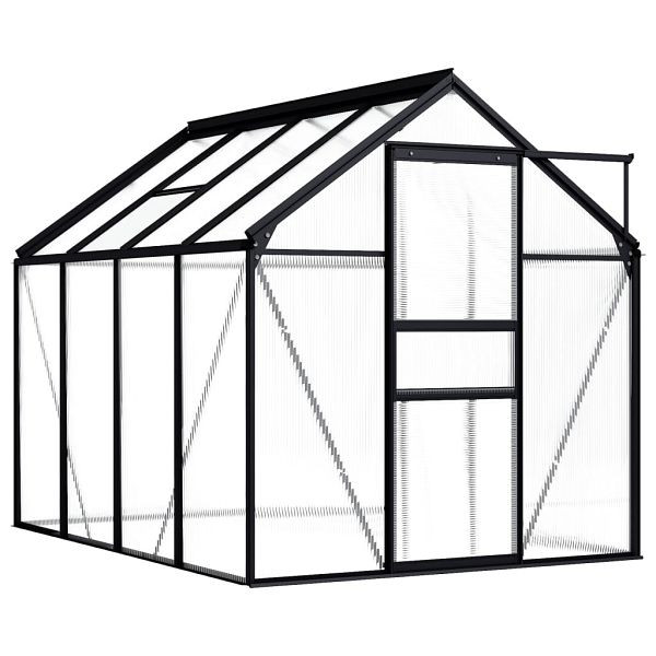 vidaXL Gewächshaus Anthrazit Aluminium 4,75 m², 48210