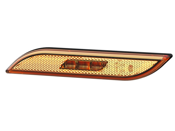HELLA Seitenmarkierungsleuchte, Shapeline Style, LED, 24/12V, Anbau, gelb, 250mm, Flachsteckhülse, 2-polig, links, 3 LEDs, 2PS 013 305-111