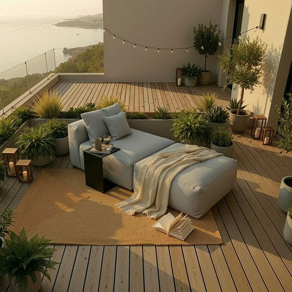 HOME DELUXE Modulares Outdoor Sofa ALAZIA Hellgrau - S, 75214