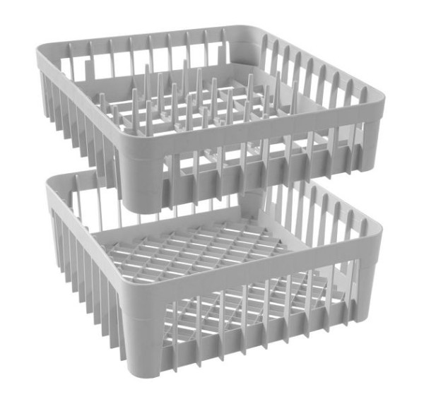 Hendi Gläserkorb für Gläserspüler, mit 20 Stützstiften, LxBxH: 400x400x110 mm, 871348
