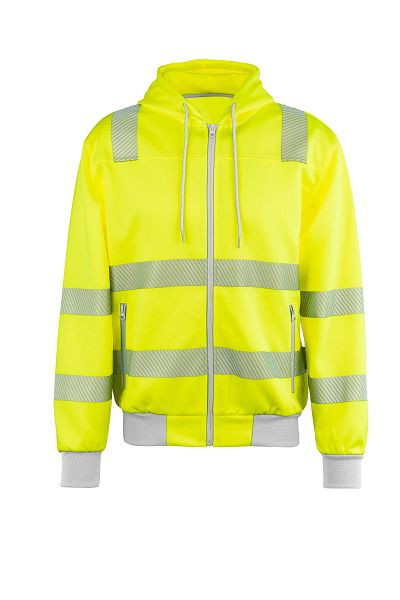 Planam Norit Warnschutz Hoody gelb/zink L, Unisex, 5801052