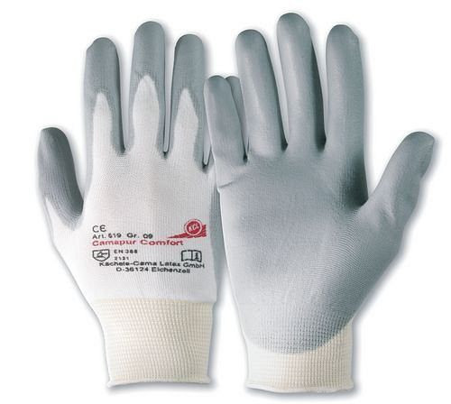KCL Handschuhe Camapur Comfort, mit zusätzlicher PU-Beschichtung, Kategorie II, Größe 8, VE: 10 Paar, 158122