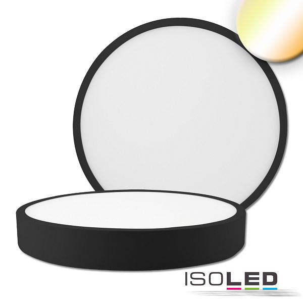 ISOLED LED Deckenleuchte PRO schwarz, 30W, rund, DN300, ColorSwitch 2700/3000/4000K, dimmbar, 114912