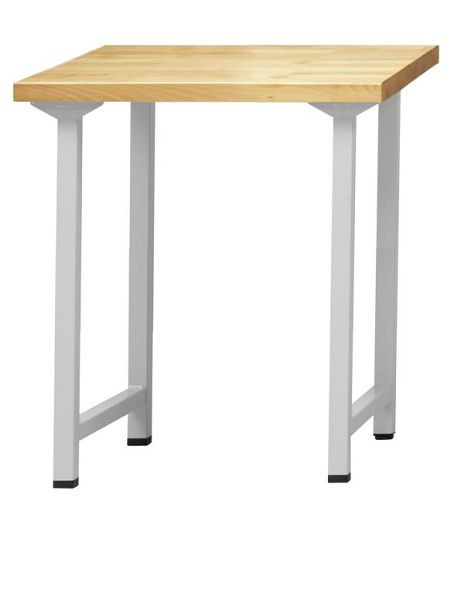 ANKE Werkbänke Arbeitstisch; 800 x 800 x 890 mm; RAL 7035; Buche-Massiv-Platte 40 mm, 401.001