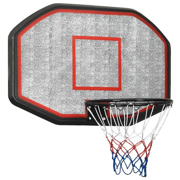 vidaXL Basketballkorb Schwarz 109x71x3 cm Polyethylen, 93665