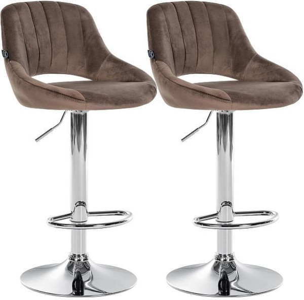 CLP Barhocker Milet Samt C, braun, VE: 2 Stück, 324454