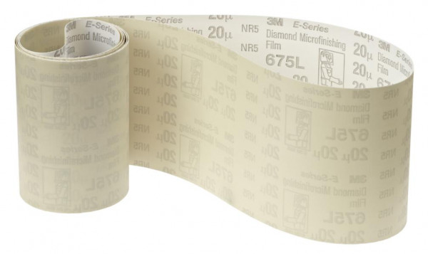 3M Diamond Microfinishing Film Band 675L, 100,0 mm x 2500 mm, 5 Mil, Alox, 20 Micron, 7100052027