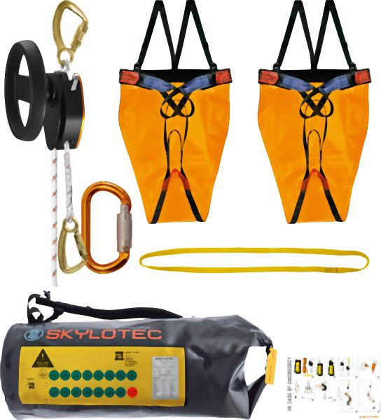 Skylotec Milan Sea Kit Rettungsgerät inkl A-028-Sea, Seillänge: 30 m, nicht eingesealt, SET-154-30-TR