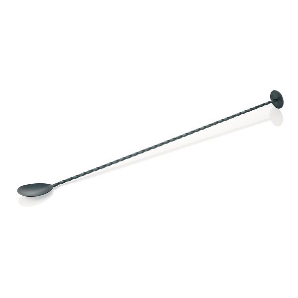 WAS Barlöffel Twisted NOCTURN, mit Stößelende, 40 cm, blau matt, Chromnickelstahl 18/8, 8314240